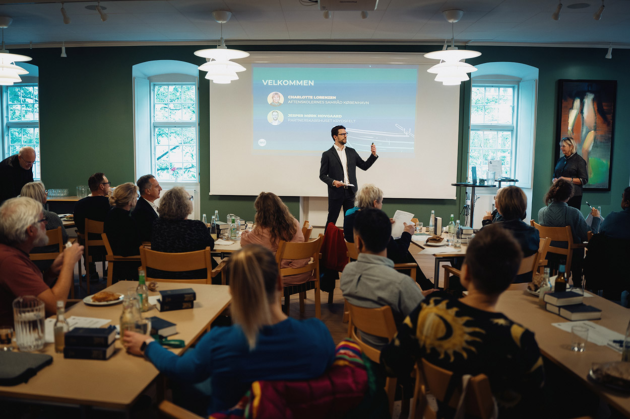 Konference for aftenskoleledere og forvaltningsmedarbejdere på Vartov. Foto: Mathias Løvgreen 